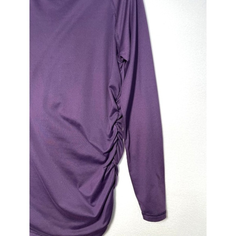 Alpine Design Dri-Logic Turtleneck Long Sleeve Ruched Side Purple Womens LARGE